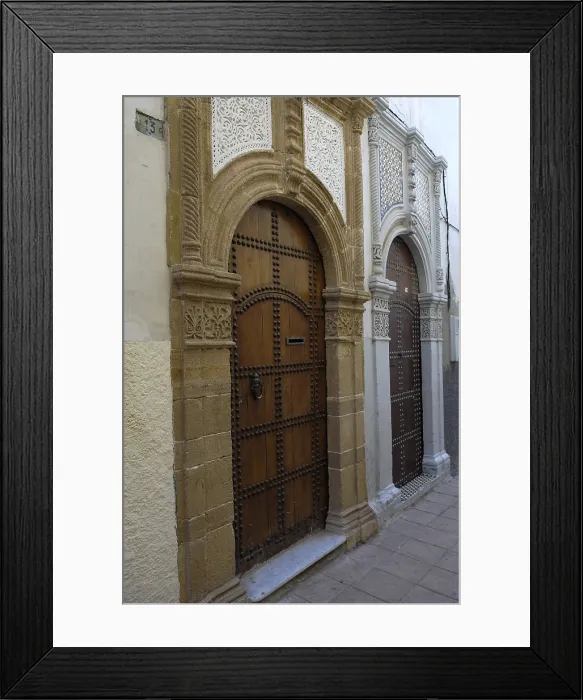 Framed Print : MOROCCO. Rabat. Doors in the medina. AISA / Everett Collection**US SALES ONLY**