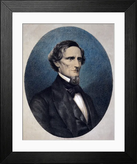 Framed Print : Jefferson Davis (1808-1889), president of the Southern Confederacy