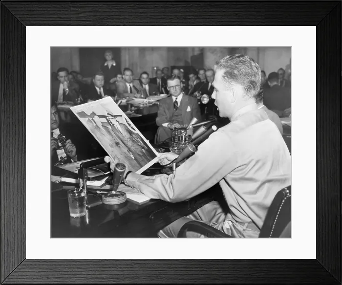 Framed Print : David Schine (1927-1996), a former member if McCarthy's staff became the center of controversy and gossip during the Army-McCarthy hearings in 1954