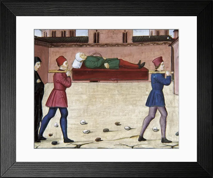 Framed Print : DE PREDIS, Cristoforo (1440-1486). Stories of Saint Joachim, Saint Anne, Virgin Mary, Jesus, the Baptist and the End of the World. 1476