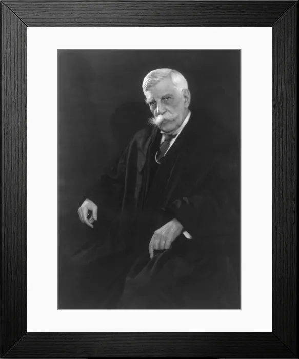 Framed Print : Oliver Wendel Holmes Jr. (1841-1935), served on the U.S. Supreme Court from 1902-1932. He brought his great knowledge as a legal historian to the Court deliberations. Portrait ca