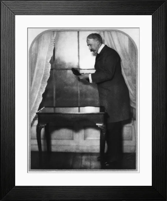 Framed Print : George Moore (1852-1933) Irish novelist associated with the French Impressionists, William Butler Yeats, and Dublin's Abby Theatre