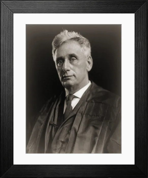 Framed Print : Louis Brandeis (1856-1941), wearing judicial robes. Ca. 1920 Framed Print : Louis Brandeis (1856-1941), wearing judicial robes. Ca. 1920
