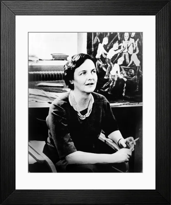 Framed Print : Jessica Mitford (1917-1996), an Anglo-American, began a successful writing career at mid-life. Her well aimed critiques of American society were influenced by her leftist politics
