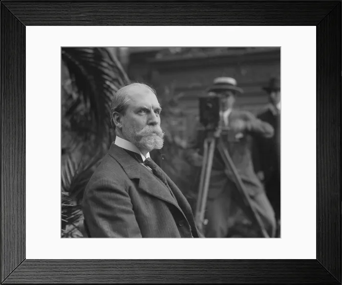 Framed Print : Charles Evans Hughes (1862-1948), posed for photographers on June 12, 1916, two days after his resignation from the Supreme Court