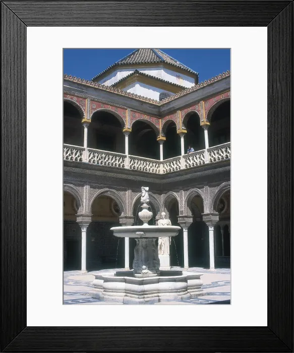 Framed Print : SPAIN. ANDALUSIA. Sevilla. Pilate's House. Pilate House. Courtyard. Renaissance art. Architecture. AISA / Everett Collection**US SALES ONLY**