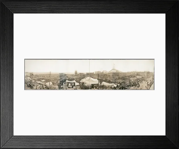 Framed Print : Coney Island, the destruction of Dreamland by fire, Coney Island, New York, photograph, 1911