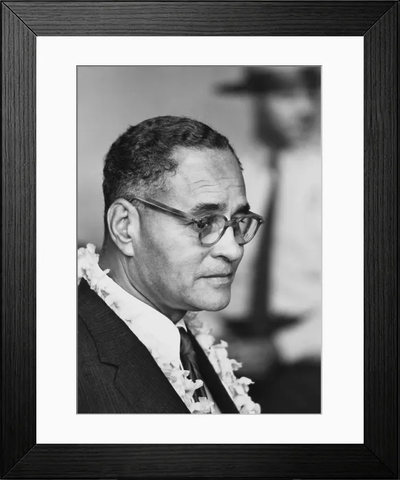 Framed Print : Diplomat Dr. Ralph Bunche at the 1963 Civil Rights March on Washington. Aug. 28, 1963