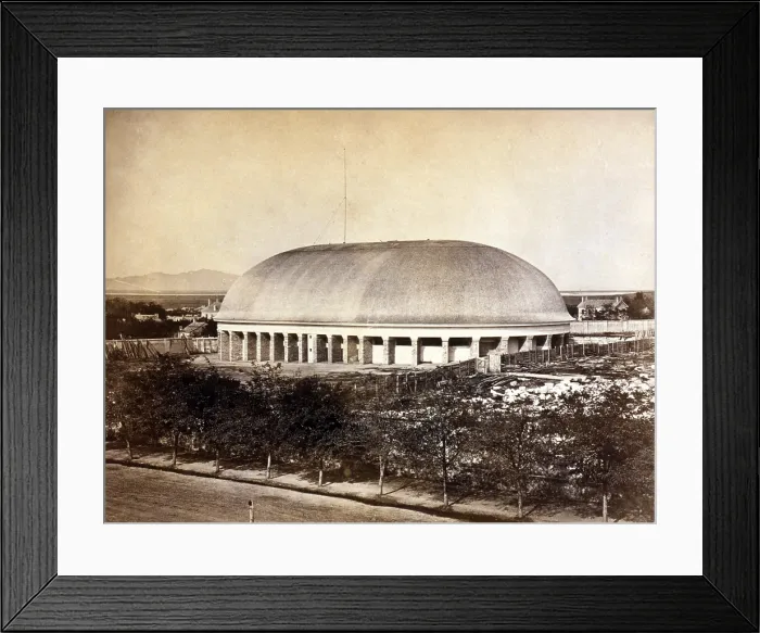 Framed Print : Great Mormon Tabernacle - Salt Lake City, Utah, 1868 Framed Print : Great Mormon Tabernacle - Salt Lake City, Utah, 1868