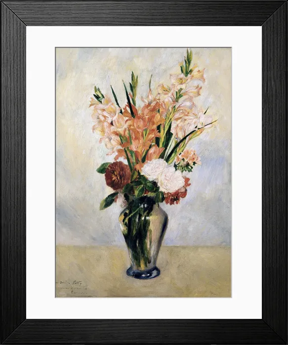 Framed Print : RENOIR, Pierre-Auguste (1841-1919). Gladiolus. ca. 1885. Impressionism. Oil on canvas. FRANCE. Paris. Musee d'Orsay (Orsay Museum)
