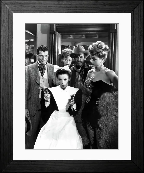 Framed Print : THE HARVEY GIRLS, Stephen McNally, Judy Garland, Angela Lansbury, 1946, guns Framed Print : THE HARVEY GIRLS, Stephen McNally, Judy Garland, Angela Lansbury, 1946, guns