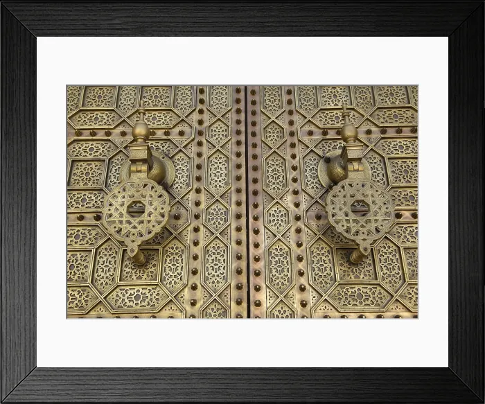Framed Print : MOROCCO. Rabat. Detail of the doorway of the mosque of Le Tour Hassan and Mausoleum of Muhammad V. AISA / Everett Collection**US SALES ONLY**
