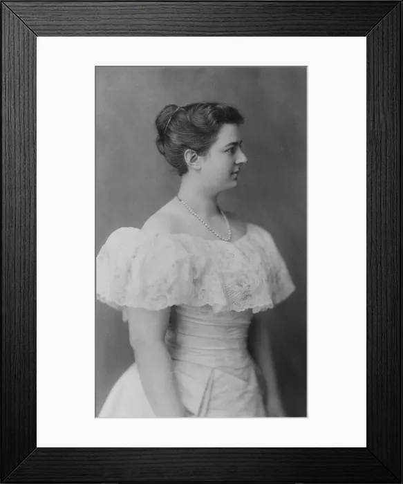 Framed Print : Frances Folsom Cleveland (1864-1947), the youngest First Lady married 49 year old President Grover Cleveland (1837-1908) in 1886