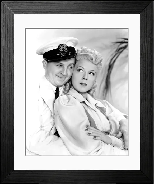 Framed Print : HAPPY GO LUCKY, from left, Eddie Bracken, Betty Hutton, 1943