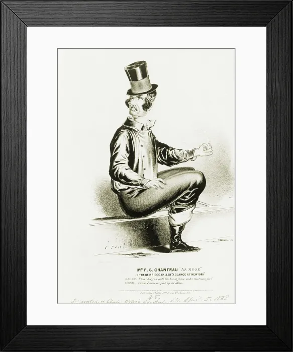 Framed Print : Frank S. Chanfrau, American actor, best known for his character Mose, in the play, NEW YORK AS IT IS. 1848