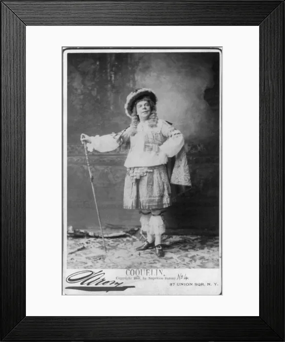 Framed Print : Benoit Constant Coquelin, (1841-1909), French actor as Mascarille in Moliere's one-act satire, PRECIEUSES RIDICULES