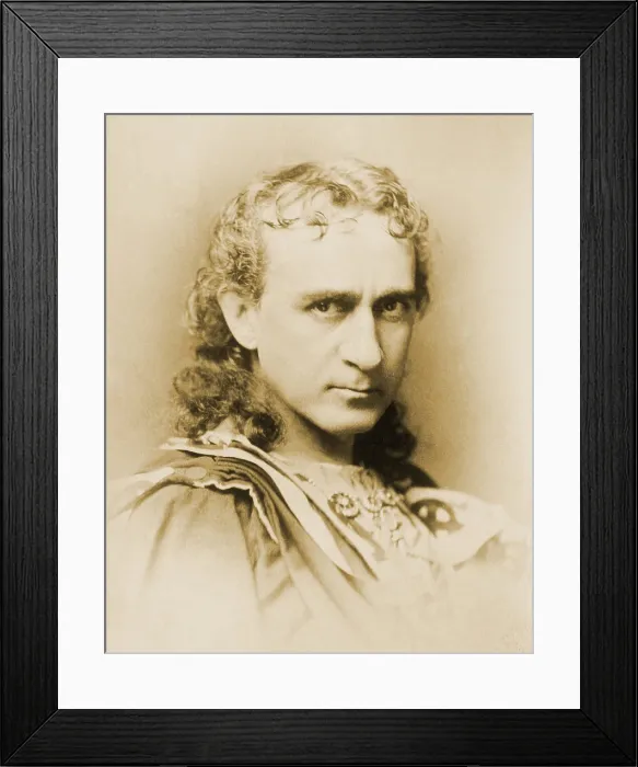 Framed Print : Edwin Booth (1833-1893), acclaimed American tragedian of the second half of the 19th century