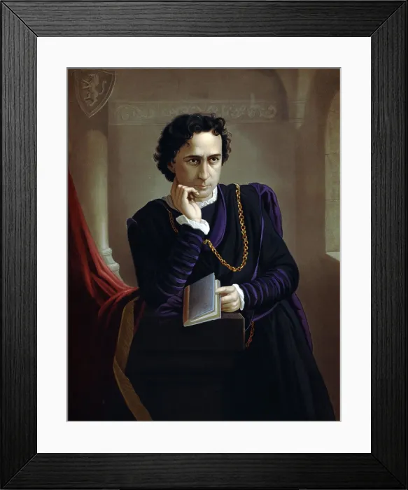 Framed Print : Edwin Booth (1833-1893), American actor. Hamlet was his signature role. 1873 poster Framed Print : Edwin Booth (1833-1893), American actor. Hamlet was his signature role. 1873 poster