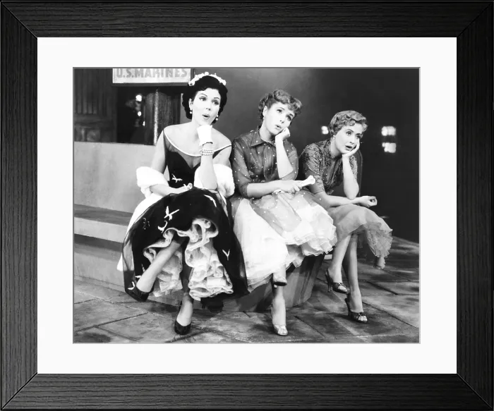 Framed Print : HIT THE DECK, from left: Ann Miller, Debbie Reynolds, Jane Powell, 1955