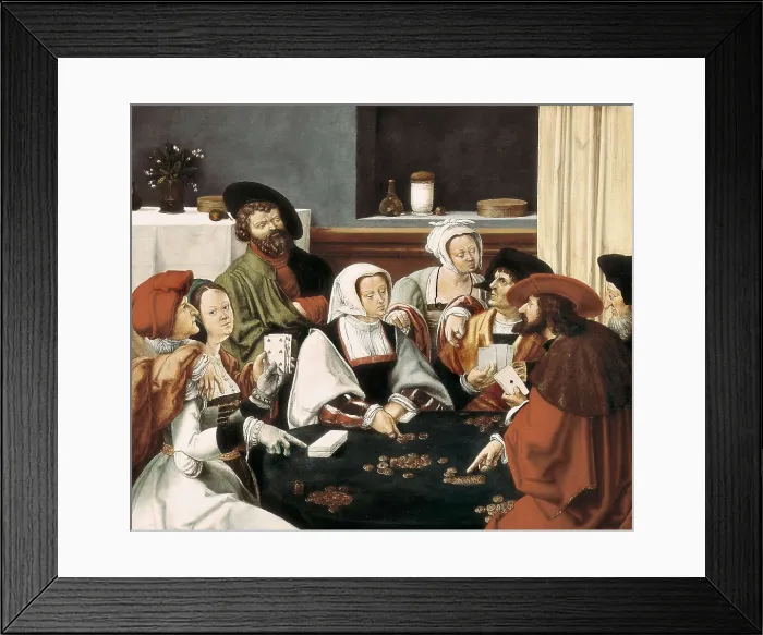 Framed Print : Lucas van Leyden, school of (first half 16th). The Card Players. 2nd half 16th c. Renaissance art. Oil on canvas. UNITED STATES OF AMERICA. Washington. National Gallery of Art Framed Print : Lucas van Leyden, school of (first half 16th). The Card Players. 2nd half 16th c. Renaissance art. Oil on canvas. UNITED STATES OF AMERICA. Washington. National Gallery of Art
