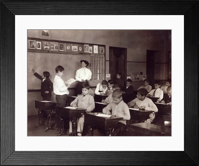 Framed Print : The Steamer Class in the Washington School. Boston, Massachusetts. Photo by Lewis Wickes Hine, October, 1909 Framed Print : The Steamer Class in the Washington School. Boston, Massachusetts. Photo by Lewis Wickes Hine, October, 1909