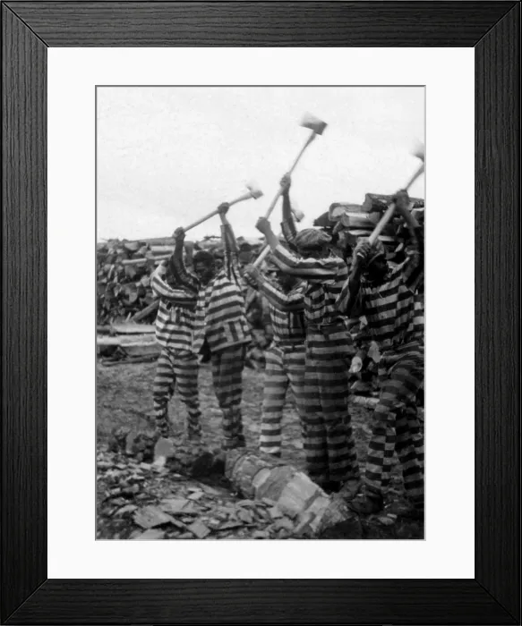 Framed Print : The Blues. Negro convicts sing out while chopping a log with axes, Reed Camp, South Carolina Photo by Alan Lomax, 1935 Framed Print : The Blues. Negro convicts sing out while chopping a log with axes, Reed Camp, South Carolina Photo by Alan Lomax, 1935