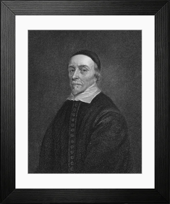 Framed Print : William Harvey (1578-1657), English physician, discovered that the blood flows rapidly through a single system of arteries and veins