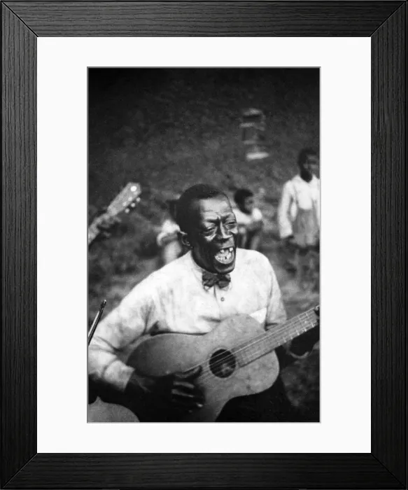 Framed Print : The Blues. Stavin Chain singing ballad 'Batson, ' Lafayette, La. Photo by Alan Lomax, 1934 Framed Print : The Blues. Stavin Chain singing ballad 'Batson, ' Lafayette, La. Photo by Alan Lomax, 1934