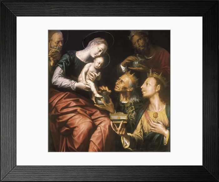 Framed Print : Kempeneer, Pieter de (1503-1580). Adoration of the Magi. Flemish art. Oil on canvas. SPAIN. Leon. Cathedal Museum. - CAGP / Iberfoto / Everett Collection (215605)**US SALES ONLY** Framed Print : Kempeneer, Pieter de (1503-1580). Adoration of the Magi. Flemish art. Oil on canvas. SPAIN. Leon. Cathedal Museum. - CAGP / Iberfoto / Everett Collection (215605)**US SALES ONLY**