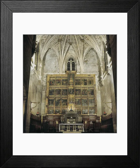 Framed Print : Royal Collegiate Church of San Isidoro. SPAIN. CASTILE AND LEON. Len. Royal Collegiate Church of San Isidoro. Altarpiece of the main altar. Gothic art. ; Romanesque art Framed Print : Royal Collegiate Church of San Isidoro. SPAIN. CASTILE AND LEON. Len. Royal Collegiate Church of San Isidoro. Altarpiece of the main altar. Gothic art. ; Romanesque art