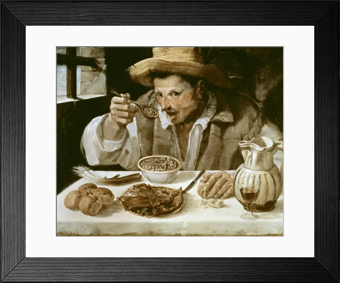 Framed Print : CARRACHE, Annibale. The Beaneater. ca. 1583 - 1585. Baroque art. Oil on canvas. ITALY. Rome. Colonna Gallery. AISA / Everett Collection**US SALES ONLY**