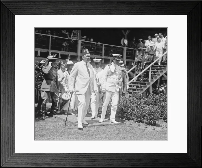Framed Print : President Warren Harding (1865-1923) wearing ceremonial hat of a fraternal organization Framed Print : President Warren Harding (1865-1923) wearing ceremonial hat of a fraternal organization