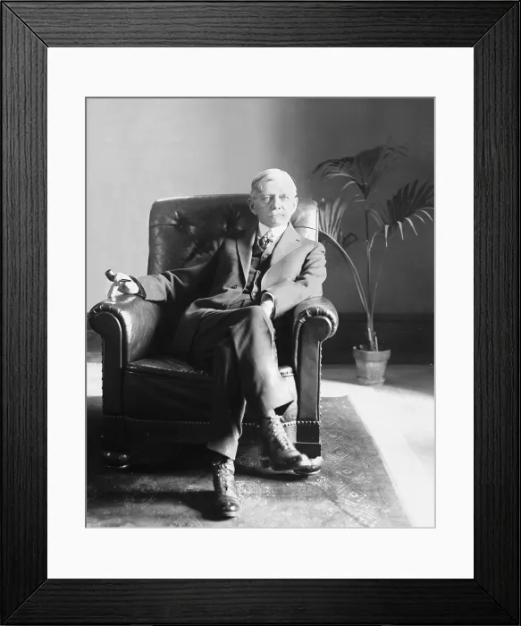 Framed Print : Woodrow Wilson's Vice President, Vice President Thomas R. Marshall, was not empowered to assume the functions of the invalided Wilson's Presidency