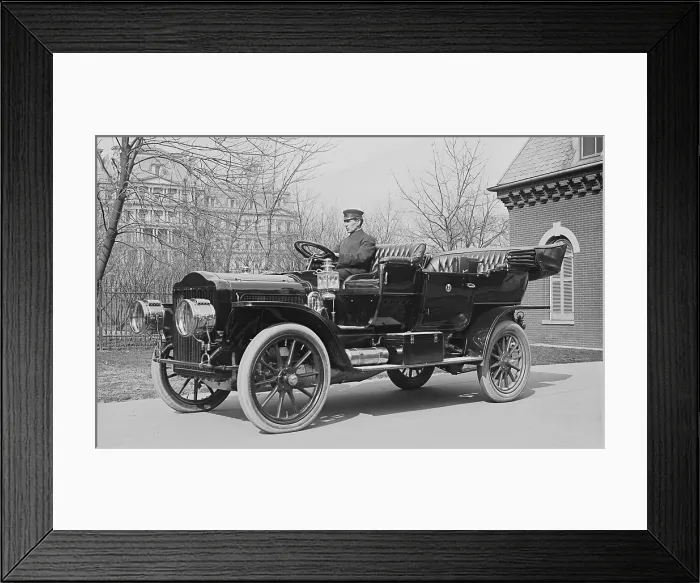 Framed Print : Presidents Taft's, 'White' touring car that went 40 mhp, and sold for about $2500 at the time Framed Print : Presidents Taft's, 'White' touring car that went 40 mhp, and sold for about $2500 at the time