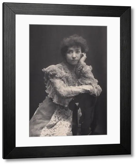 Framed Print : Minnie Maddern Fiske (1865-1932), American actress, in role of Madeline in the play, LOVE FINDS THE WAY. 1896