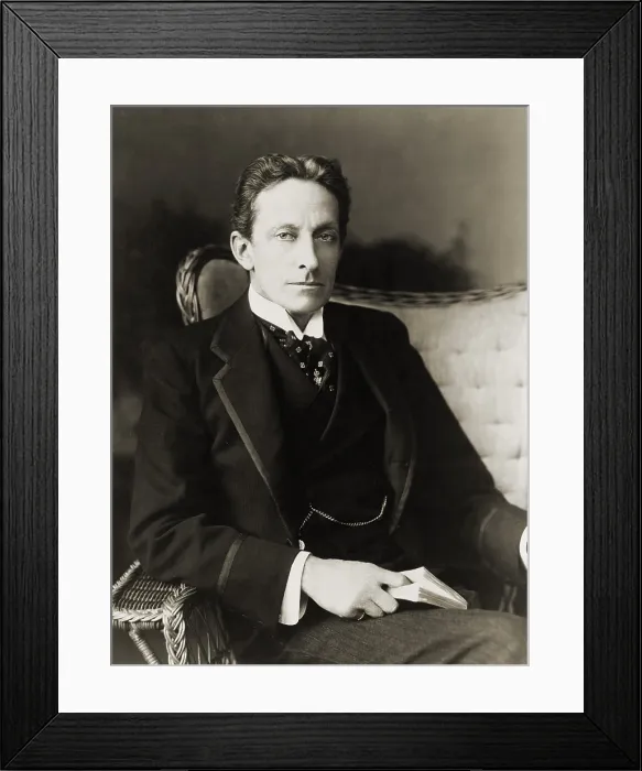 Framed Print : Sir Johnston Forbes-Robertson (1853-1937), English actor best known for his masterful performance of Shakespeare's HAMLET. 1911