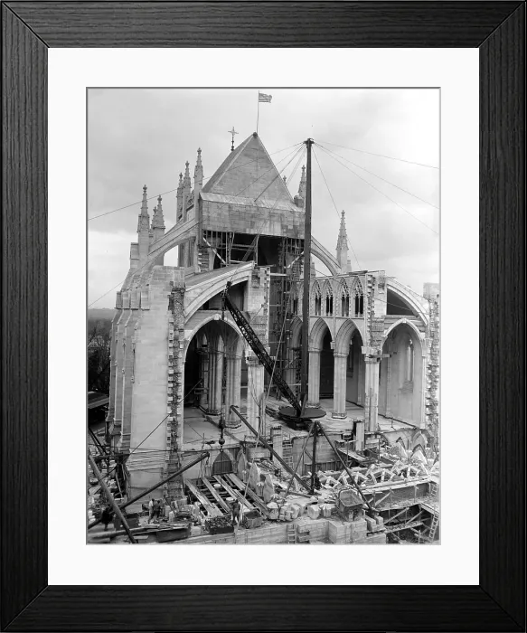 Framed Print : Washington Cathedral under construction. Washington, DC. 1925