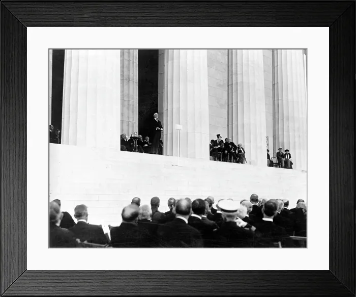 Framed Print : President Harding at the dedication ceremonies of the Lincoln Memorial. Washington, DC. 1922 Framed Print : President Harding at the dedication ceremonies of the Lincoln Memorial. Washington, DC. 1922