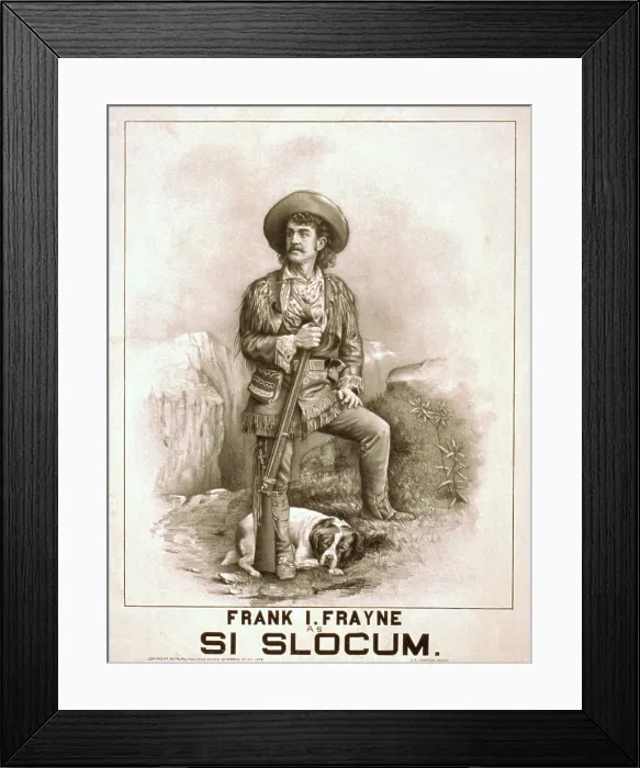 Framed Print : Frank I. Frayne (1836-1891), performed shooting stunts on stage for twenty years with the Frank Frayne American Rifle Team