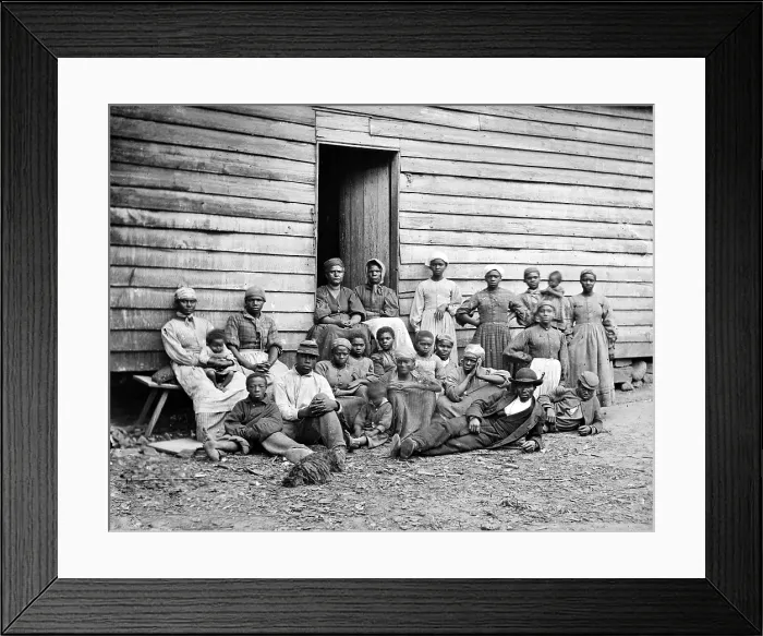 Framed Print : The Civil War. Freed slaves ('contrabands') at Cumberland Landing, Va. Washington, DC. 1862 Framed Print : The Civil War. Freed slaves ('contrabands') at Cumberland Landing, Va. Washington, DC. 1862