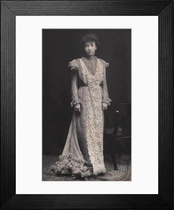 Framed Print : Minnie Maddern Fiske (1865-1932), American actress, in role of Madeline in the play, LOVE FINDS THE WAY. 1896