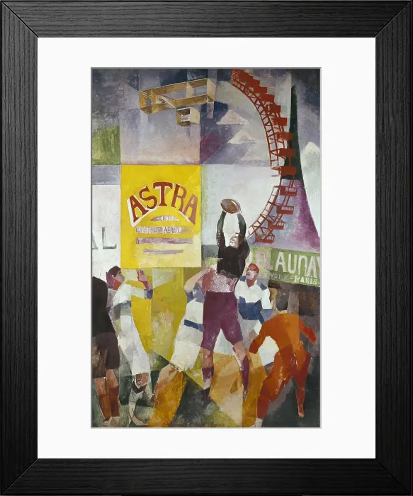 Framed Print : DELAUNAY, Robert (1885-1941). The Cardiff Team. 1912-1913. Cubism. Oil on canvas. FRANCE. Paris