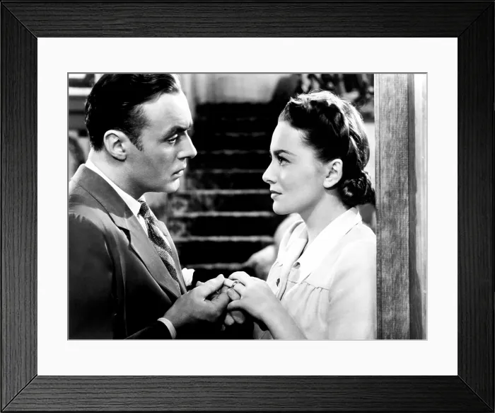 Framed Print : HOLD BACK THE DAWN, Charles Boyer, Olivia De Havilland, 1941, wedding ring