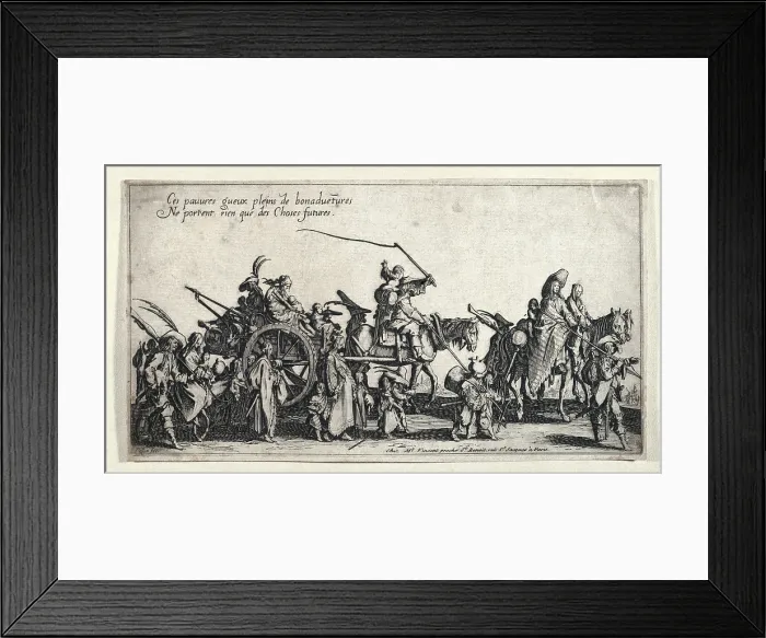 Framed Print : CALLOT, Jacques (1592-1635); CALLOT, Jacques (1592-1635). The Rear Guard. 1621; The Rear Guard. 1621. Engraving. - BeBa / Iberfoto / Everett Collection (179264)**US SALES ONLY**