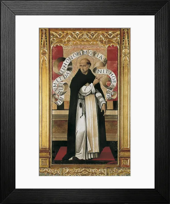 Framed Print : GRIFO, Master of (16th century). Saint Vincent Ferrer. 16th c. Central panel of the altarpiece of St Vincent Ferrer Framed Print : GRIFO, Master of (16th century). Saint Vincent Ferrer. 16th c. Central panel of the altarpiece of St Vincent Ferrer