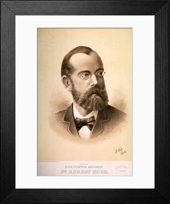 Framed Print : Robert Koch (1843-1910), German physician, who with Louis Pasteur, founded the modern science of bacteriology Framed Print : Robert Koch (1843-1910), German physician, who with Louis Pasteur, founded the modern science of bacteriology