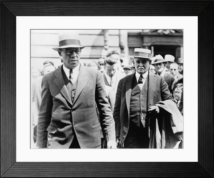 Framed Print : Dr. John F. Condon (on right) inserted himself into the Lindbergh kidnapping case by writing an open letter to the kidnappers in which he offered to act as an intermediary