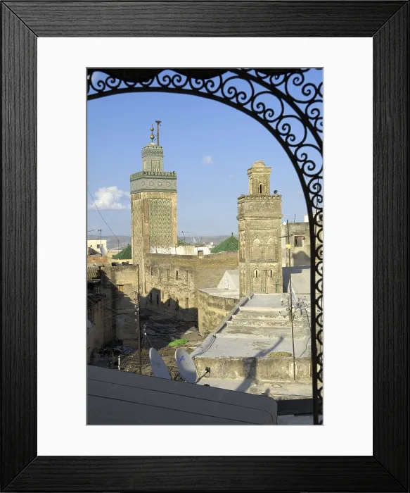 Framed Print : MOROCCO. Fes. Minarets in the medina. AISA / Everett Collection**US SALES ONLY** Framed Print : MOROCCO. Fes. Minarets in the medina. AISA / Everett Collection**US SALES ONLY**