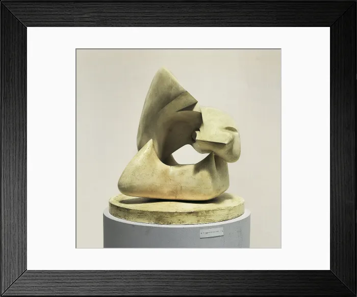Framed Print : MOORE, Henry (1898-1986). Tips in two pieces, cranium. 1969. Sculpture on marble. AISA / Everett Collection - Image has fine art copyright