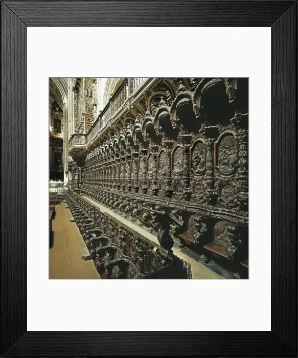 Framed Print : DUQUE CORNEJO Y ROLDAN, Pedro (1678-1757). Choir stall of the Cathedral of Cordoba. 1748. SPAIN. Cordoba. Cathedral Framed Print : DUQUE CORNEJO Y ROLDAN, Pedro (1678-1757). Choir stall of the Cathedral of Cordoba. 1748. SPAIN. Cordoba. Cathedral